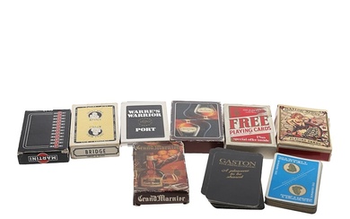 Assorted Brand Spirits Playing Cards 100 Pipers, Sailor Jerry, Hennessy, Martell & Martini