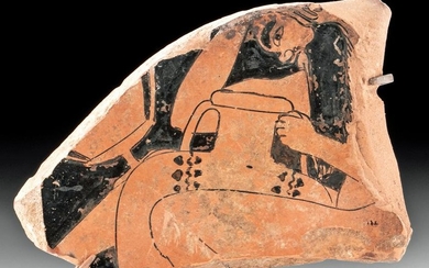Attic Red Figure Cup Fragment - Epiktetos