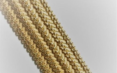 BRACELET ribbon in gold (750) with a flexible...