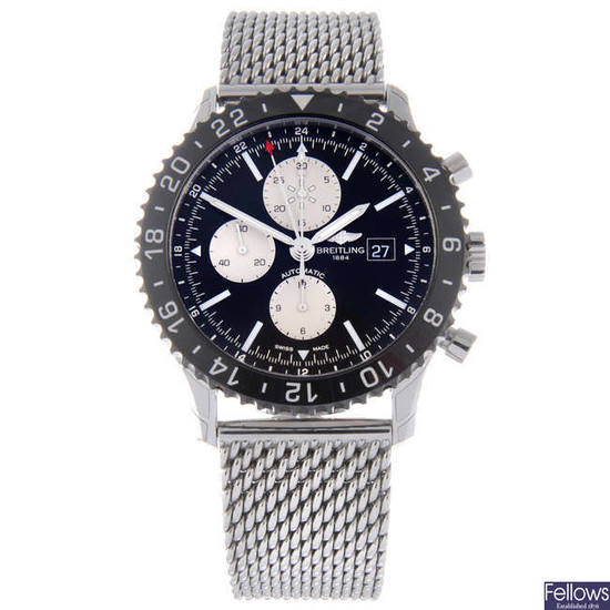 BREITLING - a gentleman's bi-material Chronoliner chronograph bracelet watch.