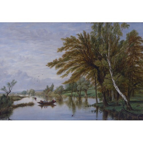 BRITISH SCHOOL (19th CENTURY) OIL PAINTING ON CANVAS LAID DO...