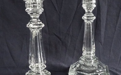 Baccarat - Pair of 19th century candlesticks - Crystal