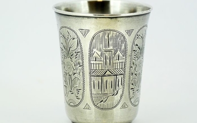 Beaker, Kiddush cup - Silver - Russia - Late 19th century