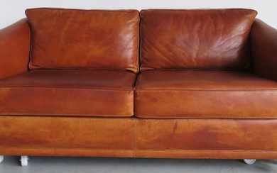 Bench - Leather, Walnut