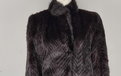 Black mink fur size L
