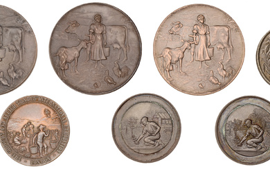 British Dairy Farmers’ Association, bronze medals (3), revs. named (Awarded to M....