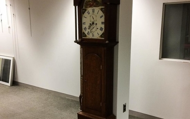 British Oak Tall Case Clock
