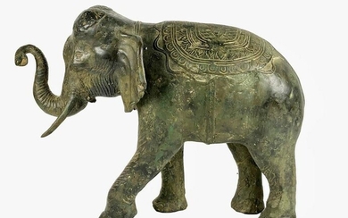 Bronze Elephant, Circa 1900