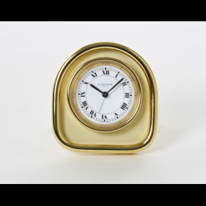 CARTIER Metal travel clock Recent production Dial, movement and...