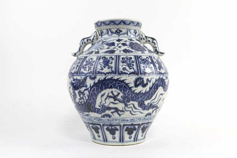 CHINESE BLUE AND WHITE JAR