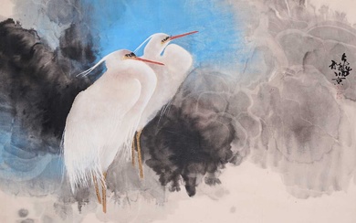 CHINESE SCHOOL, ‘PAIR OF EGRETS’