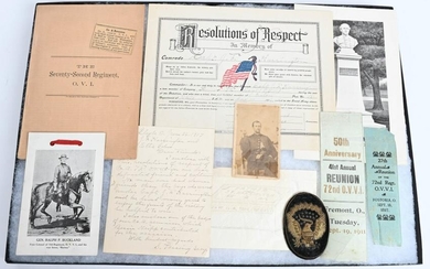 CIVIL WAR ID'ED GROUPING OF 72ND OVI OFFICER