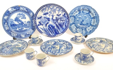 COLLECTION OF 19TH CENTURY & LATER BLUE AND WHITE CERAMICS