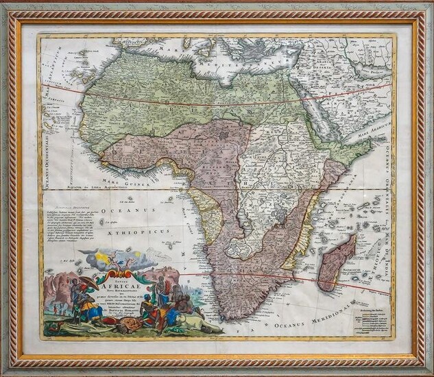 Ca 1720 Homann Map of Africa