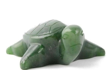 Canadian Nephrite Jade Turtle Carving