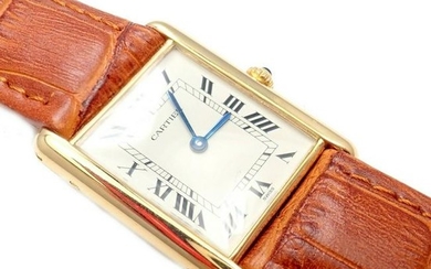 Cartier Tank 18k Yellow Gold Unisex Quartz Watch