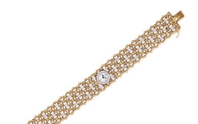 Cartier, Yellow Gold and Diamond Bracelet Watch