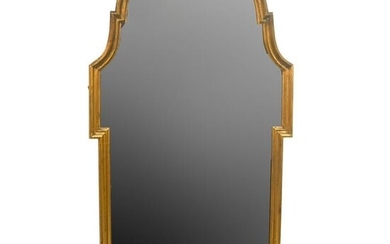 Cartouche-Form Decorated Mirror
