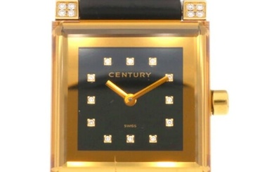 Century TIME GEM Watch 18K Yellow Gold Quartz Ladies CENTURY