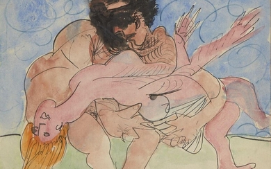 Ceri Richards CBE, Welsh 1903–1971 - No.11 Rape of the Sabines Theme, 1946; ink and watercolour on paper, signed and dated lower right, 17.5 x 24.5 cm (ARR) Provenance: Gillian Jason Gallery, London; Seward Kennedy; Christie's South Kensington...