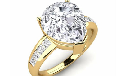 Certified 2.8 ctw Diamond Ring - 14K Yellow Gold