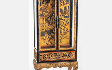 Chinese Carved and Lacquered Display Cabinet