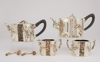 Chinese Export Silver Teapot & Coffee Set