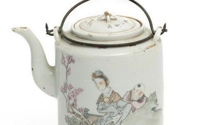 Chinese antique hand painted teapot