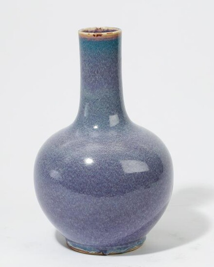 Chinese flambe glazed porcelain tianqiuping vase