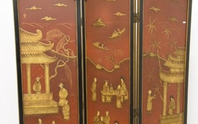 Chinese lacquer screen (Ht.175cm)
