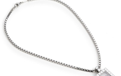 Chopard A necklace with a diamond pendant “Happy Diamonds” with brilliant-cut diamonds...