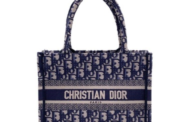 Christian Dior - Blue Oblique Canvas Small Book Handbag Tote bag