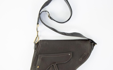 Christian Dior handbag 'Saddle bag' in brown leather