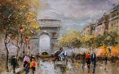 Christof Vevers (1962-) - Paris, Avenue des Champs Elysées