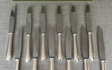 Christofle modèle America - Dessert knives (12) - Silver plated