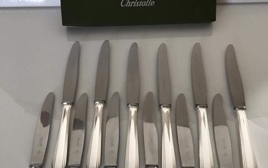 Christofle modèle Boréal - Table knife set (12) - Silverplate