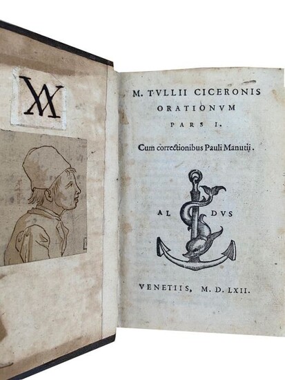 Cicerone - M. Tullii Ciceronis Orationum Pars I. Cum correctionibus Pauli Manutii - 1562