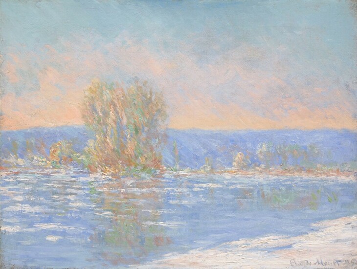 Claude Monet Glaçons, environs de Bennecourt