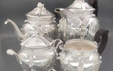 Coffee and tea service, Set of Jugs (4) - .800 silver - Italy - Second half 19th century