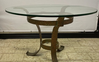 Coffee table - Copper, Glass, wrought copper, with glass