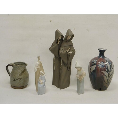 Collection of studio stoneware and Lladro figures, comprisin...