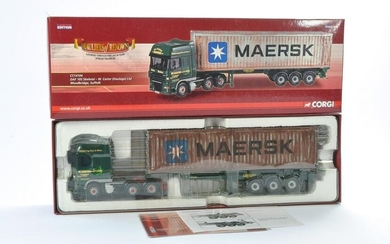 Corgi Model Truck Issue comprising No. CC14104 DAF 105 Skeletal in the livery of W. Carter Haulage