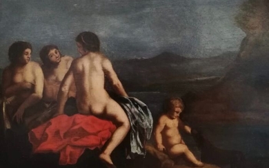 Cornelis van Poelenburgh (1594-1667), in the Manner of - Landscape with Bathing Women
