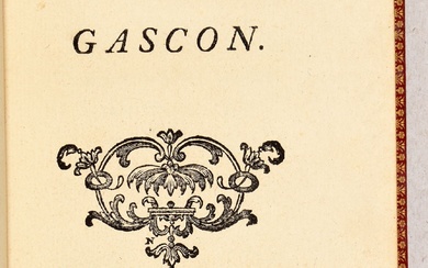 [DOMBES, Louis-Auguste de Bourbon] Le cuisinier gascon. Amsterdam [= Paris] s.n. 1740 In-12 : [8]-208...