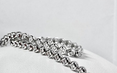 Damiani - Tennis bracelet - 2.10 ct Luxury White gold Diamond