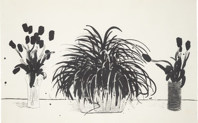 David Hockney, Two Vases of Cut Flowers and a Liriope Plant (Gemini G.E.L. 915; M.C.A.T. 232)