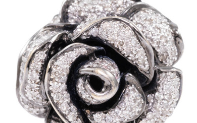 Diamond Rose Dress Ring