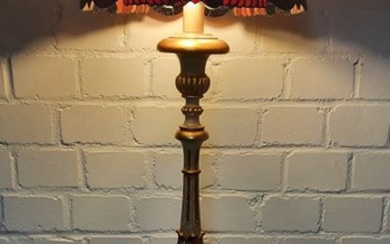 Diseñada - Rococó Estilo - Floor lamp - Stained glass, Wood