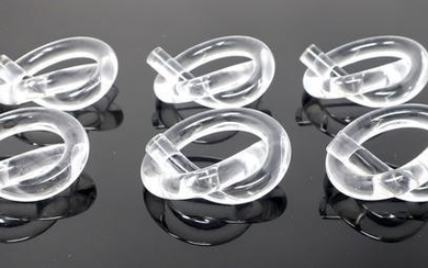 Dorothy Thorpe Knotted Lucite Napkin Rings