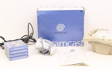 Dreamcast: A boxed Sega Dreamcast console, complete with controller, instructions...